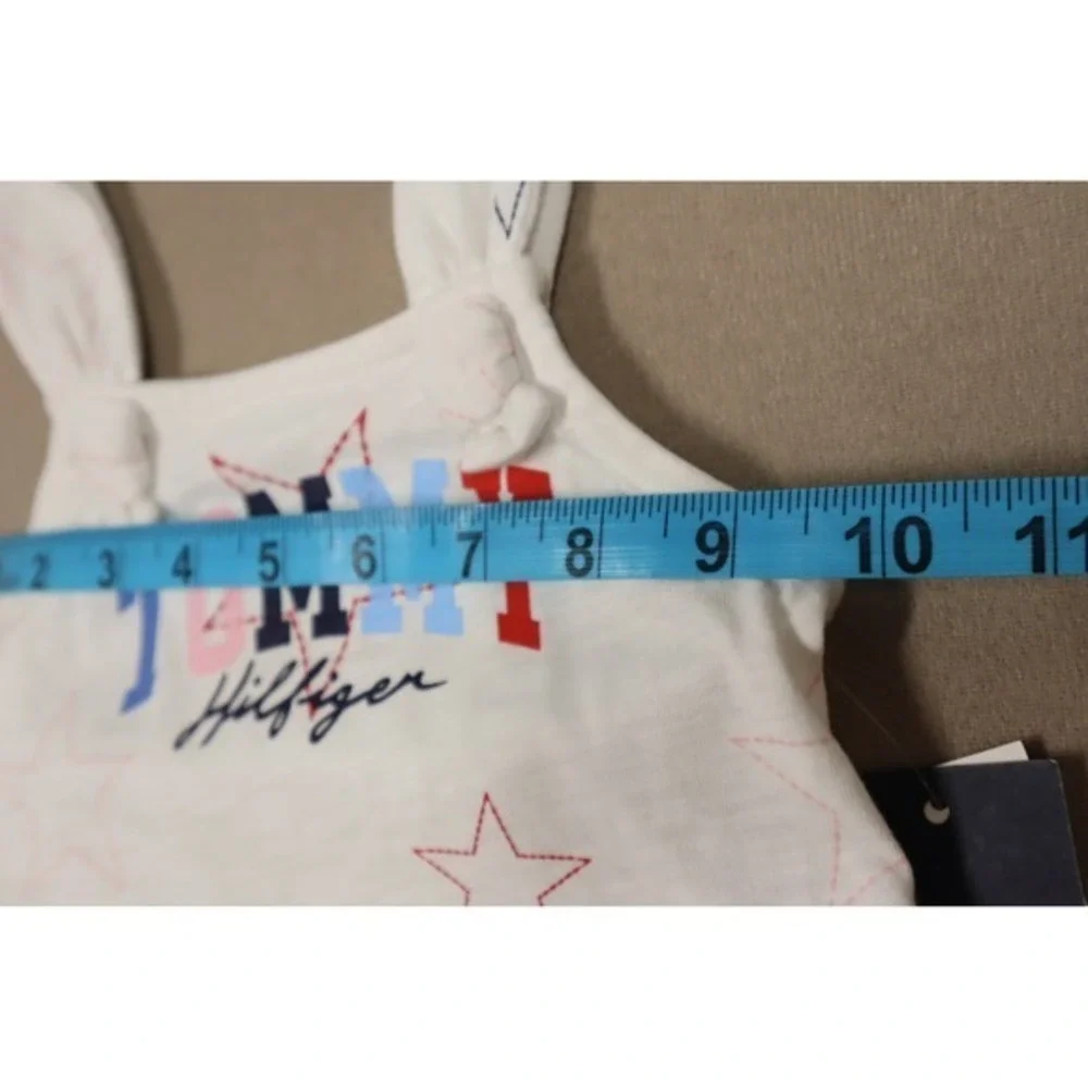 Tommy Hilfiger Baby Girls Stars Babydoll Tunic and Shorts Set - White - Size 12M